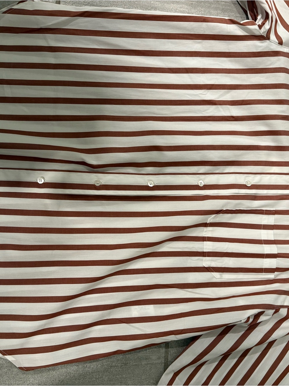 NWT Sézane Bilma Camel Stripes Button Down Shirt - Picture 4 of 11